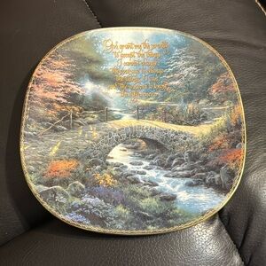 Vintage 1997 Thomas Kincade Serenity Prayer Collectible Ceramic Plate